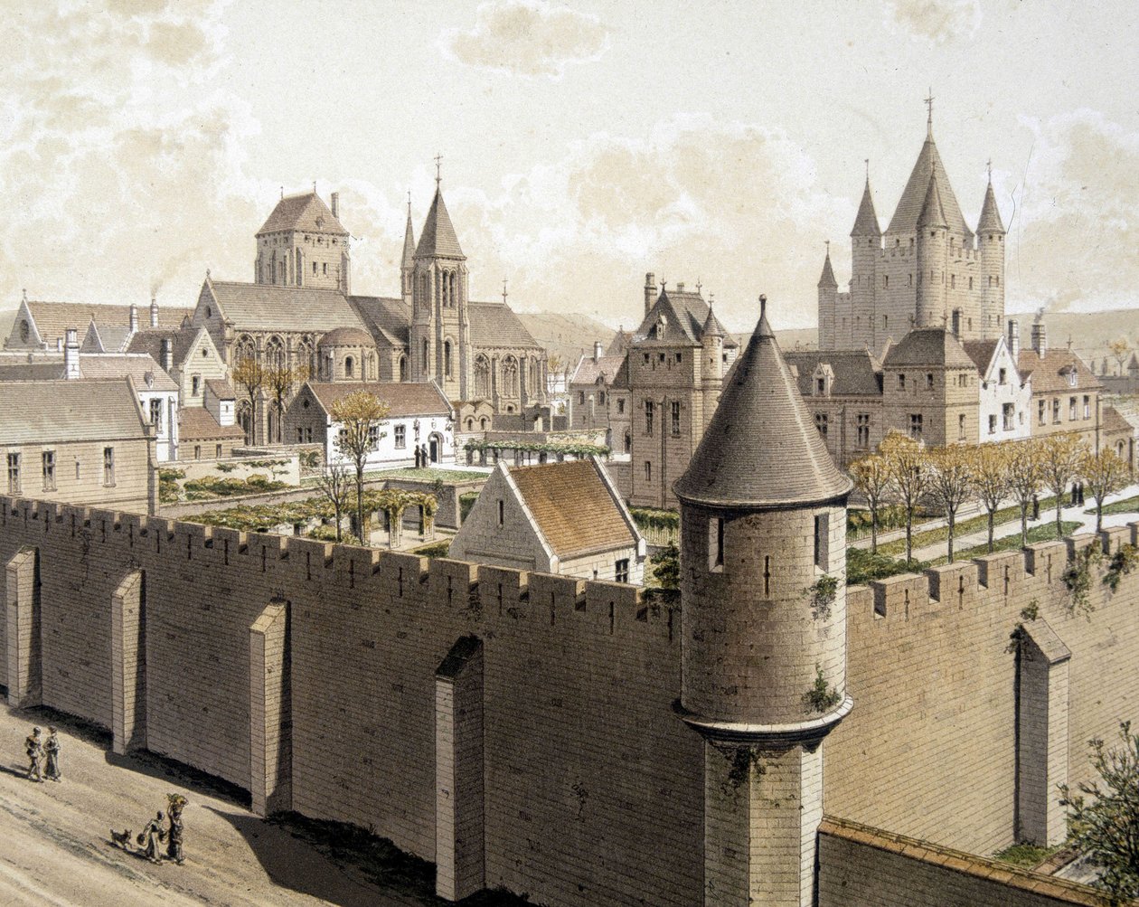 巴黎神庙和 rue Royale, sd。 17 世纪 - 在“历代巴黎：le Temple et la rue Royale”中，19 世纪末 作者 法语学校