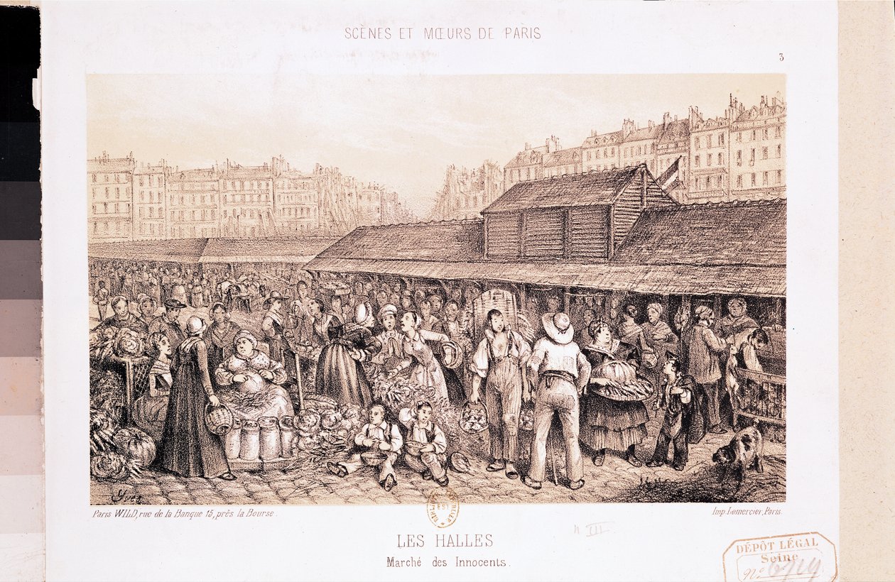 Les Halles，1855 作者 法语学校