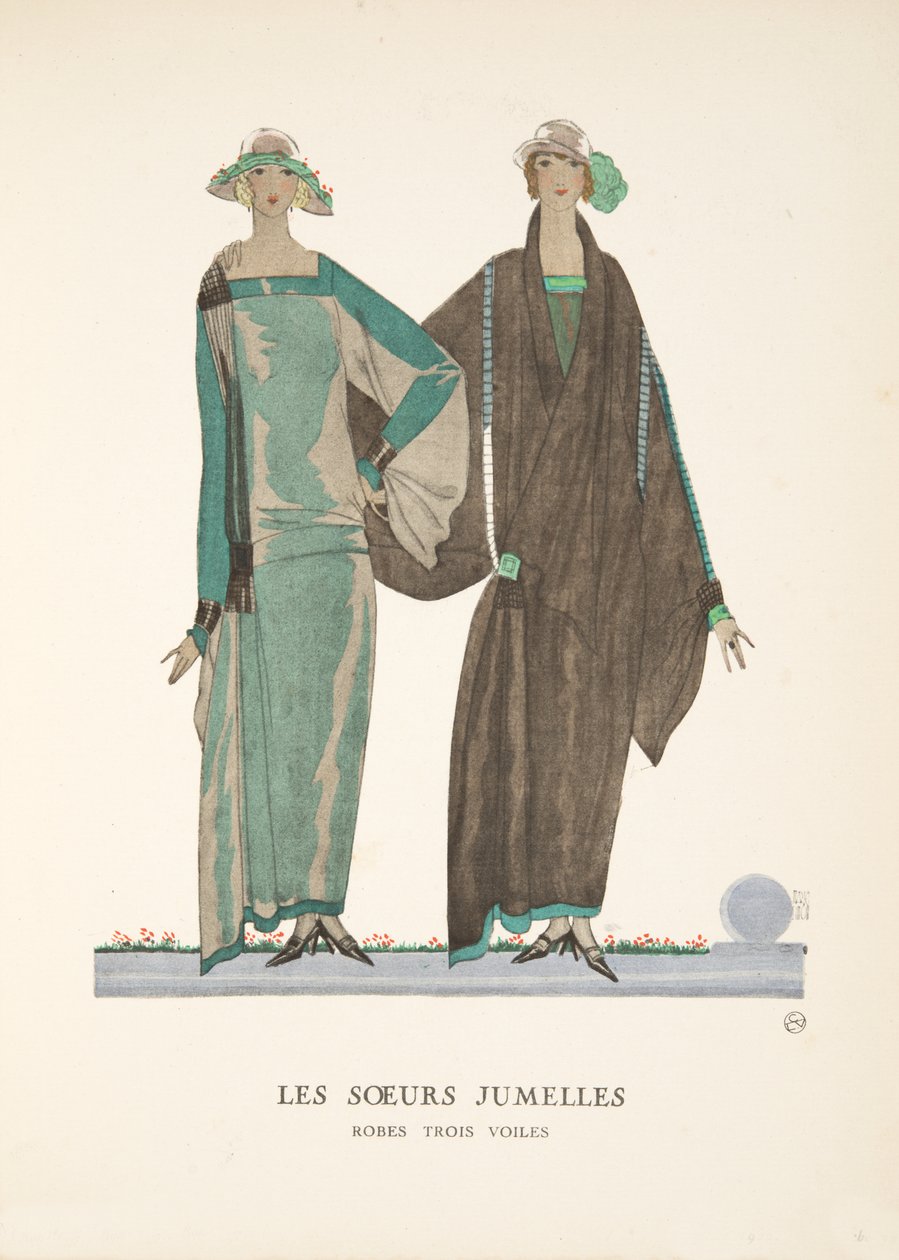 Les Soeurs Jumelles，选自时尚版画集 作者 法语学校