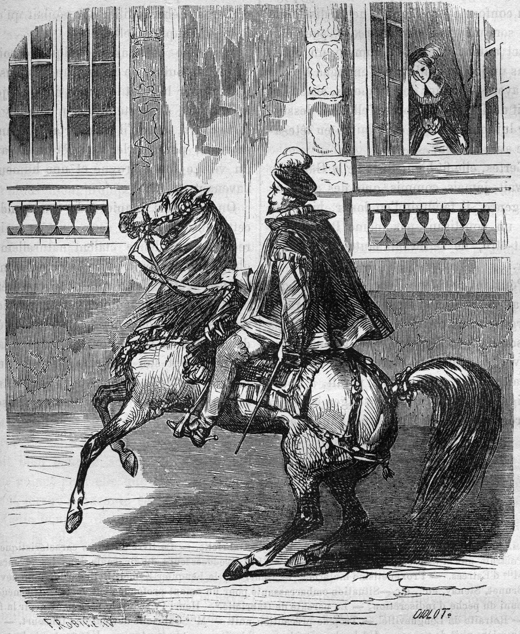 Les amours du king Henry II (1519-1559) et de Diane de Poitiers (1499-1566). Engraving in "Histoire de la prostitution et de la debauche dans tous les peuples du globe depuis l