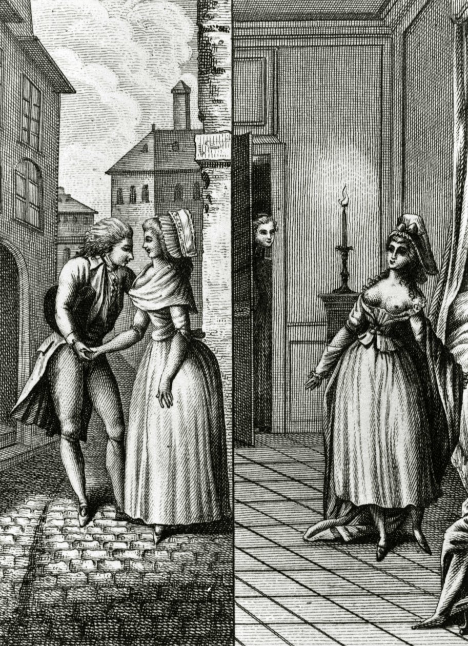 Libertinage--载于《法兰西共和国女性的逐日史》，雷西夫-德-拉布雷顿（1734-1806），日内瓦1791-1794。 作者 法语学校