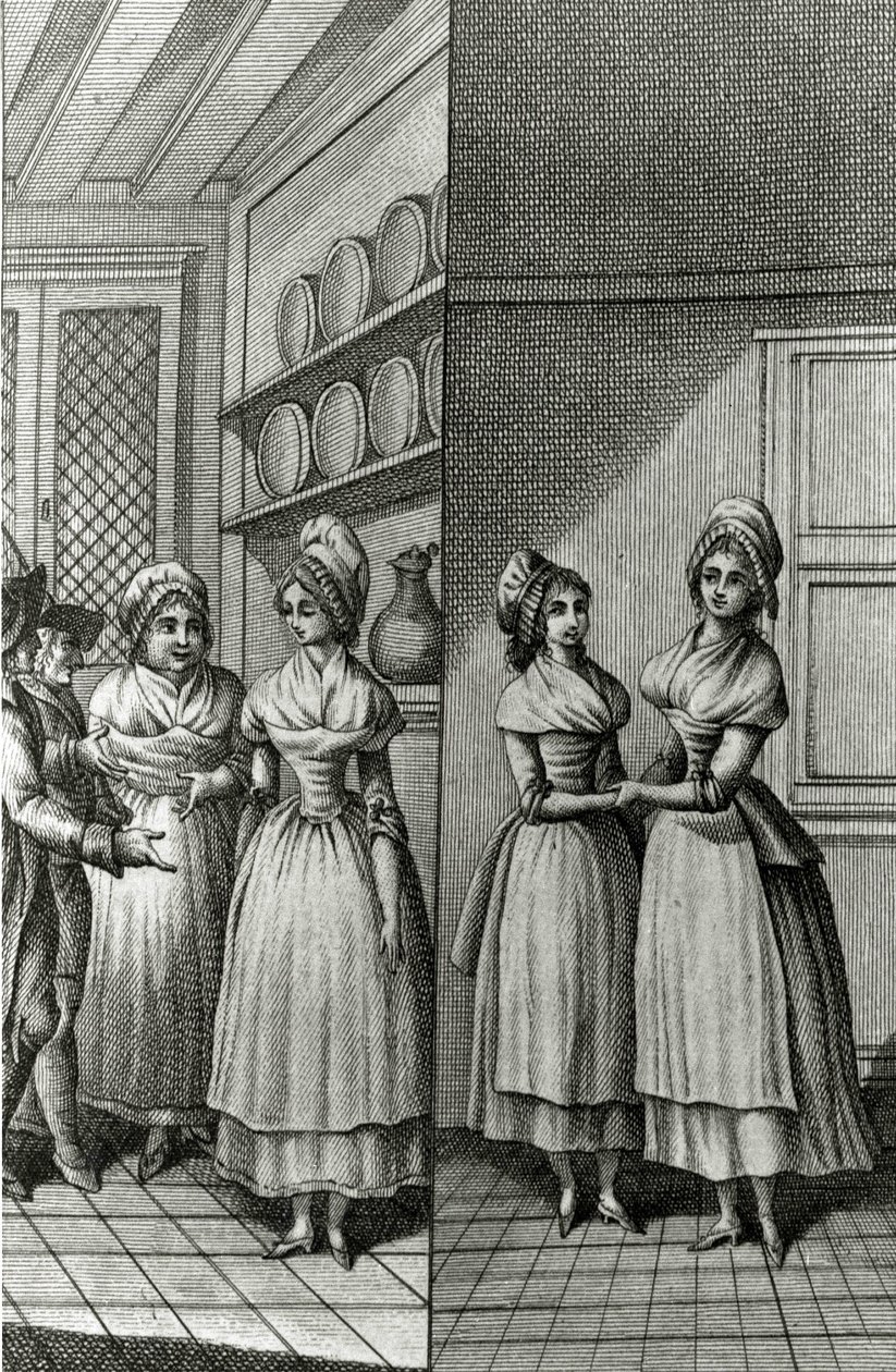 Libertinage--载于《法兰西共和国女性的逐日史》，雷西夫-德-拉布雷顿（1734-1806），日内瓦1791-1794。 作者 法语学校