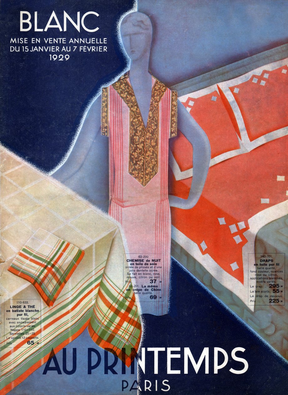 亚麻布。1929年（雕刻）。 作者 法语学校
