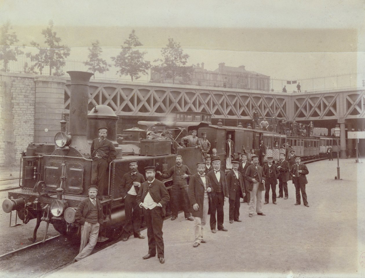 机车CAIL，建于c.1866-67，位于巴黎Pont de Courcelles，c.1867 作者 法语学校