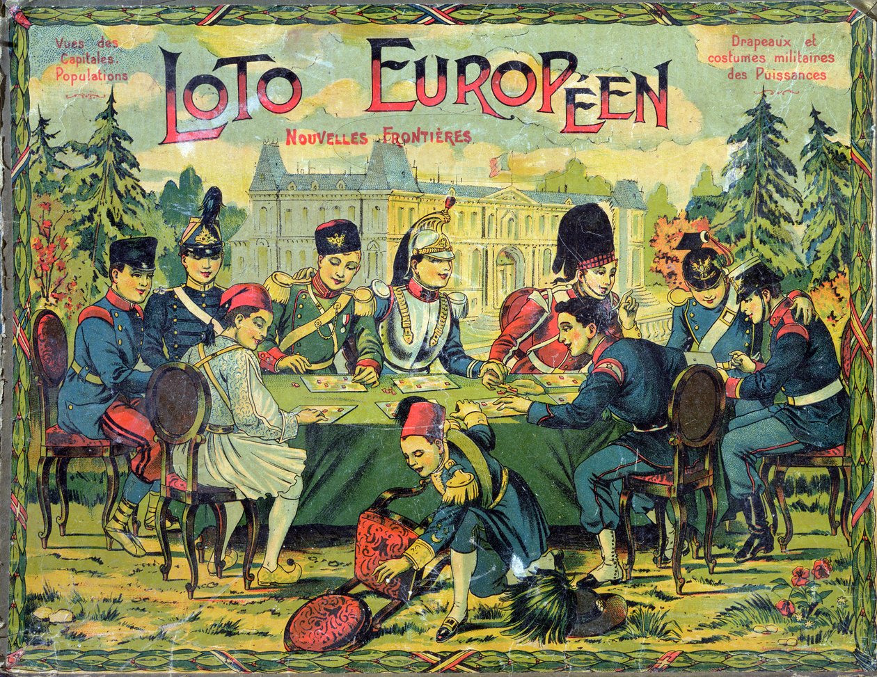 Loto Europeen，儿童乐透游戏的法语版本，c.1900 作者 法语学校