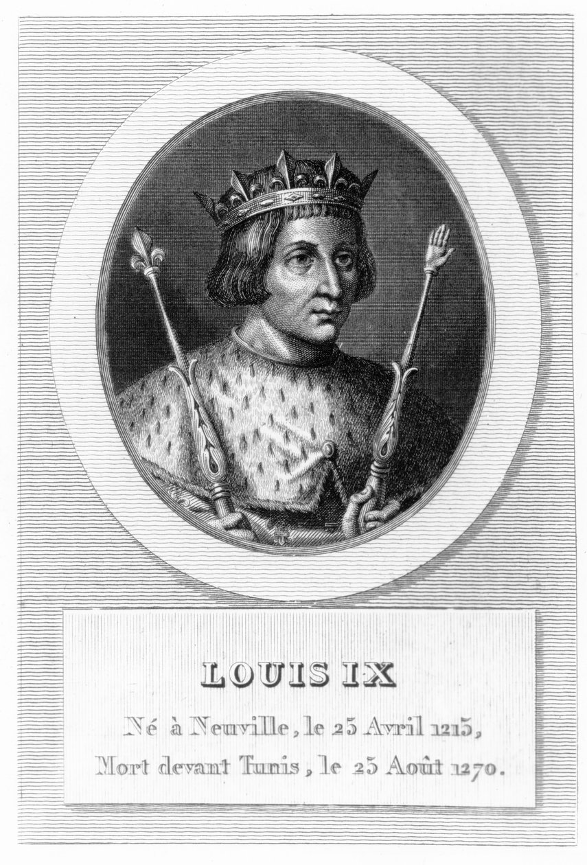 Louis IX (Saint-Louis) (engraving) 作者 法语学校