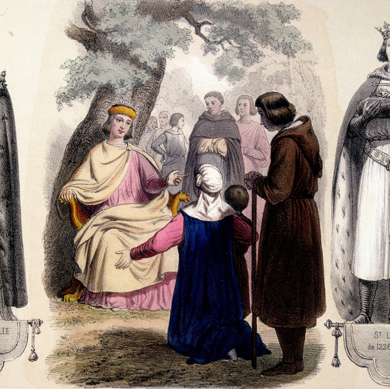 Louis IX, dit Saint Louis (1214-1270) 在橡树下伸张正义。 作者 法语学校