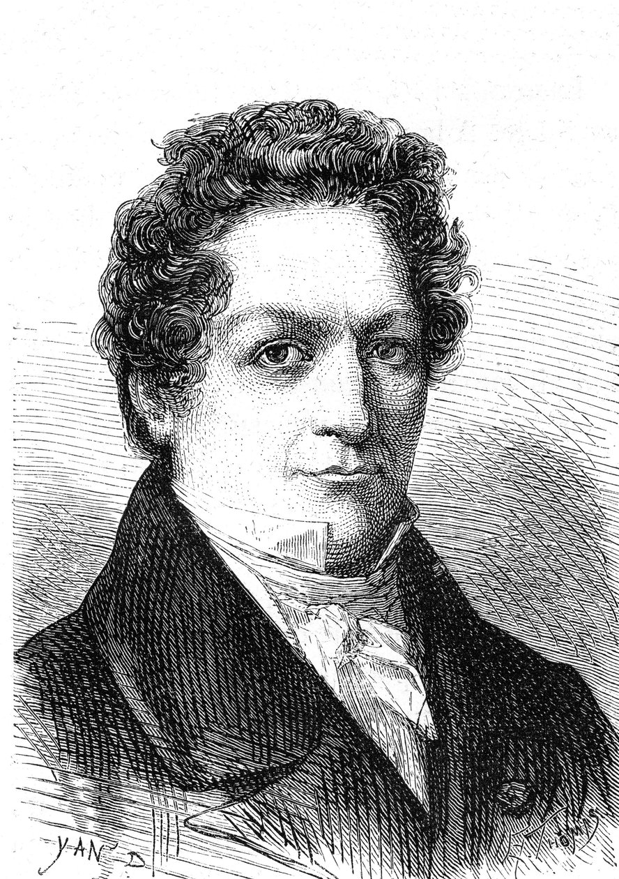 Louis Jacques Thenard（1777-1857 年），法国化学家，发现了硼和含氧水。1867 年雕刻 作者 法语学校