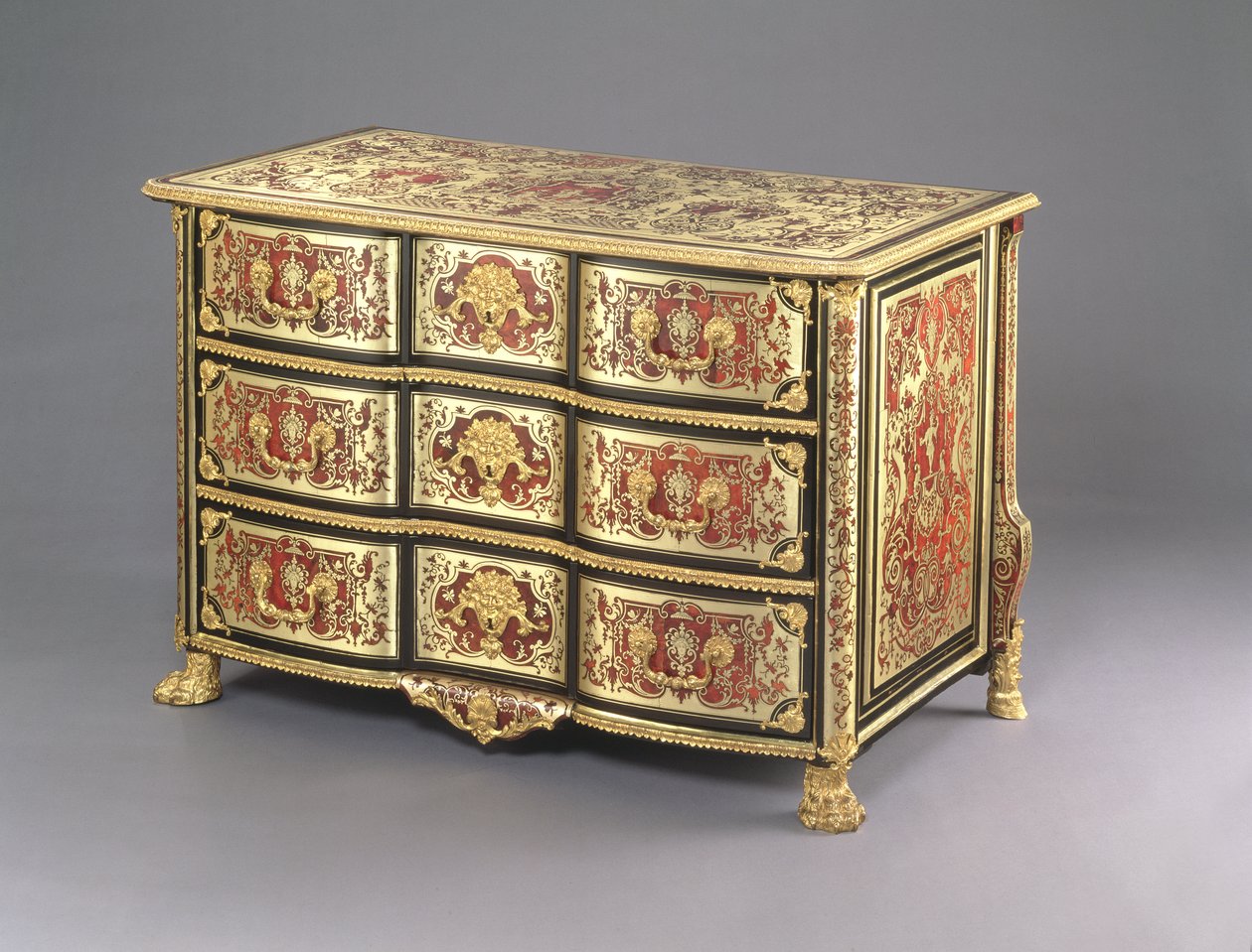 路易十四Boulle Commode，c.1700（玳瑁，黄铜和ormolu）（另见220158） 作者 法语学校