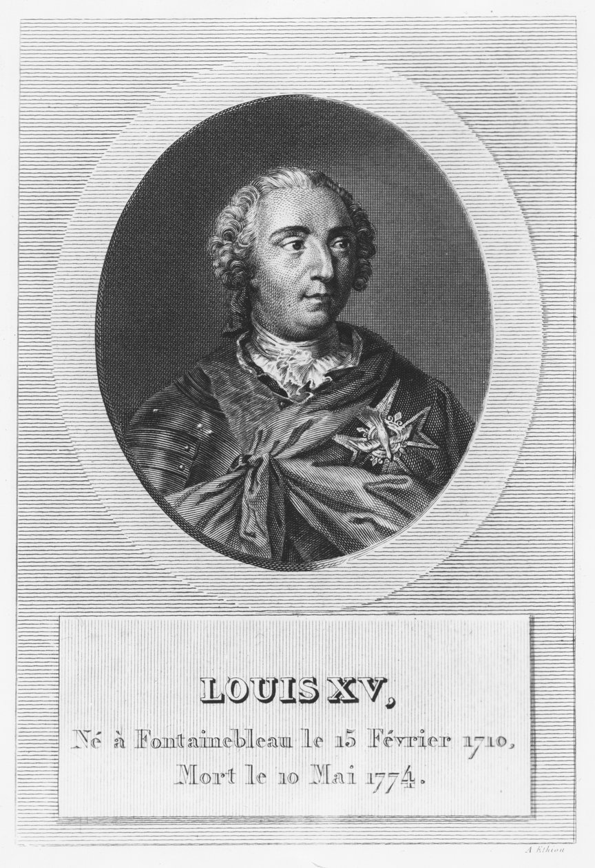 Louis XV, King of France and Navarre (engraving) 作者 法语学校