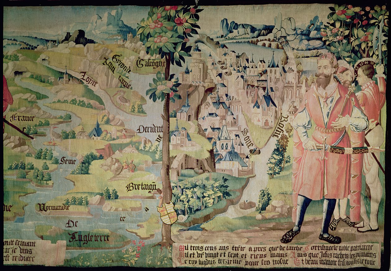 Lugdus（公元前1672-21）在代表里昂市，阿拉斯工作室，1530年之前 作者 法语学校