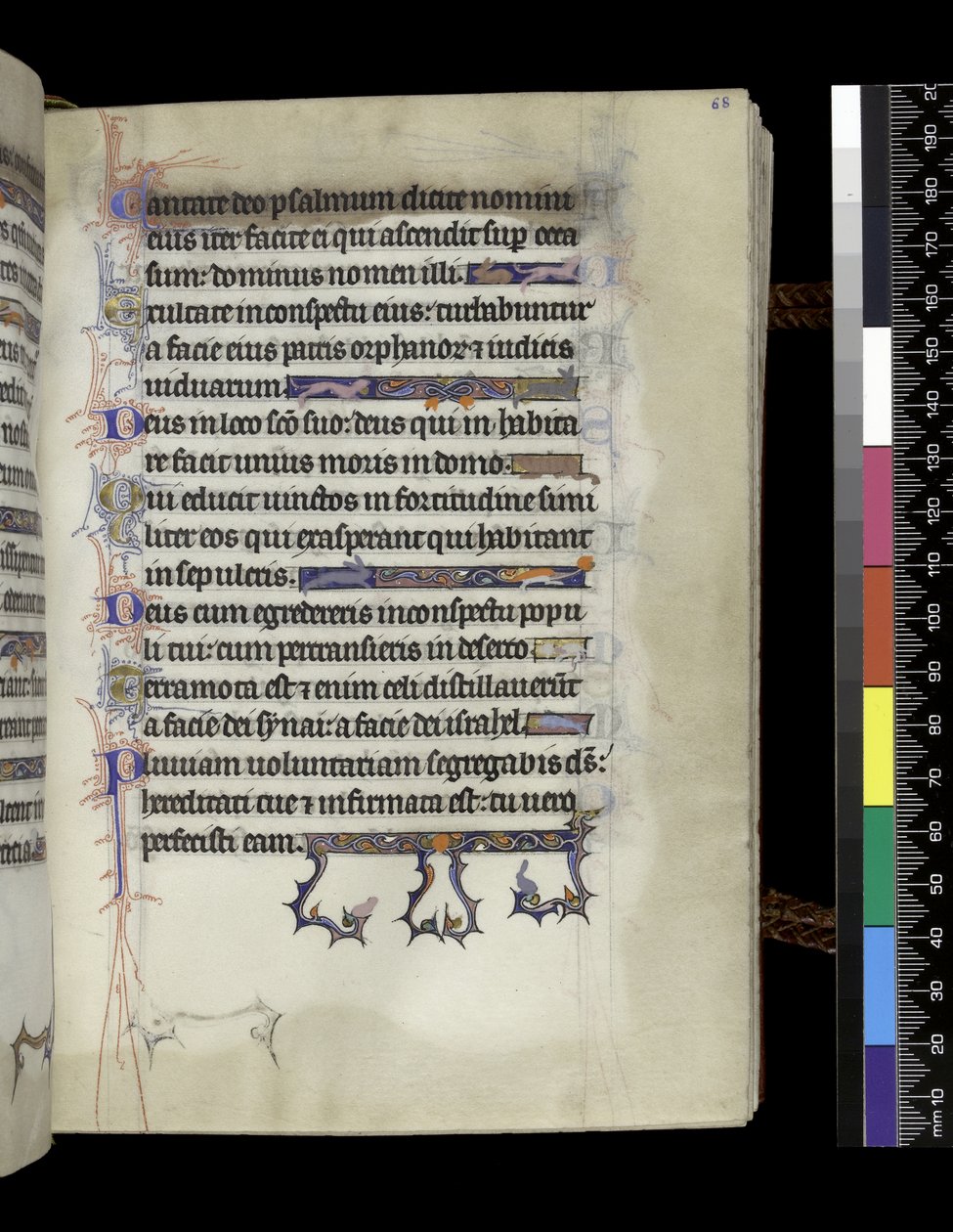 MS 300 f.68r，对开，来自法国伊莎贝拉的诗篇和时光，巴黎，约1225年-70年 作者 法语学校