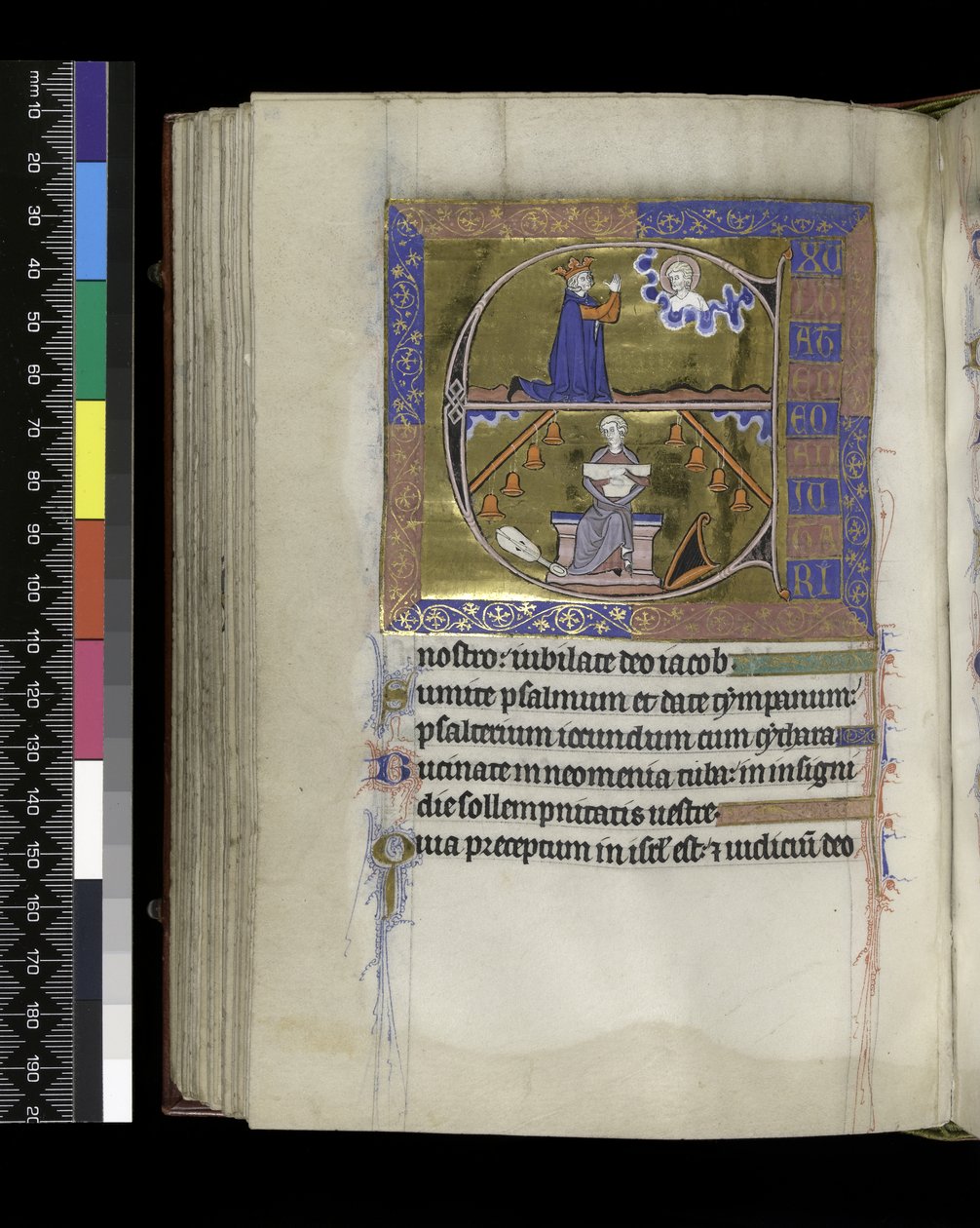 MS 300 f.89v，大卫向上帝祈祷 作者 法语学校