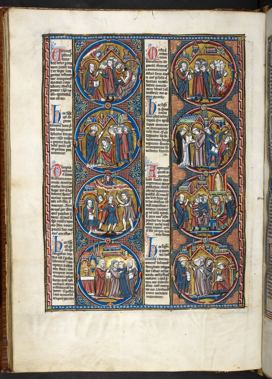 MS.哈雷 MS1527，f.80v，《圣经》中的微型图（牛皮纸） 作者 法语学校