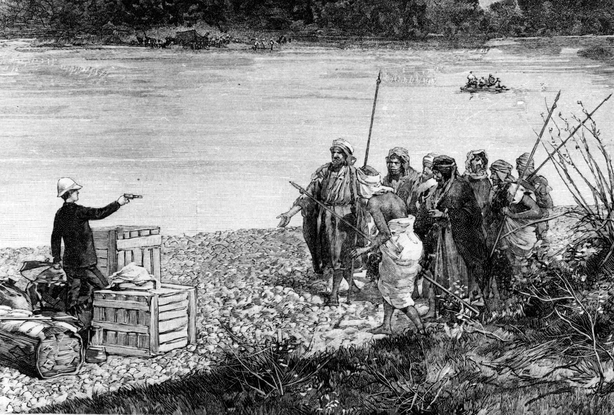 Dieulafoy夫人遭到掠夺阿拉伯人的攻击，见1880-99 作者 法语学校