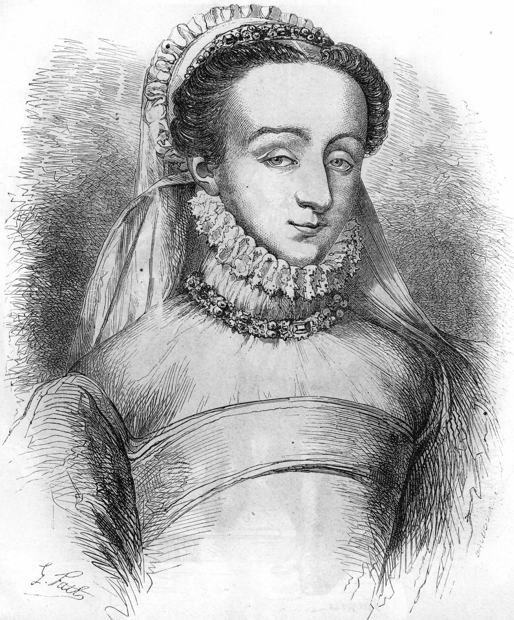 德-索夫夫人（凯瑟琳-德-美第奇（Caterina de Medici）使用的女人之一，负责记录宫廷里的人的情况）。也被称为夏洛特-德-博纳（Charlotte de Beaune），德-索夫男爵夫人，后来又被称为诺尔穆蒂埃侯爵夫人，亨利四世的情人。在 "Histoire P 作者 法语学校