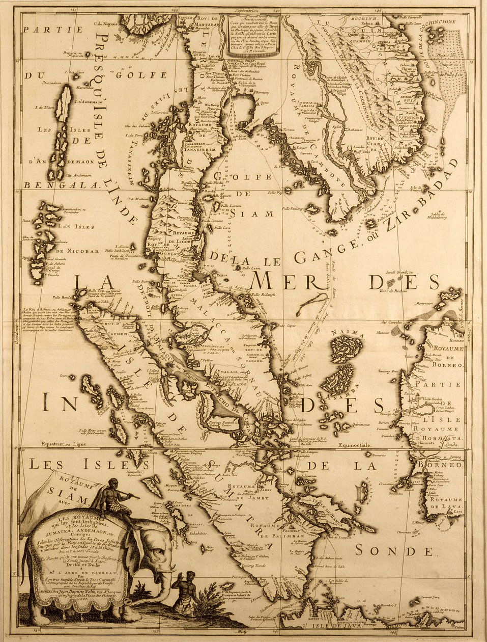 1687年东南亚地图（纸上墨水） 作者 法语学校