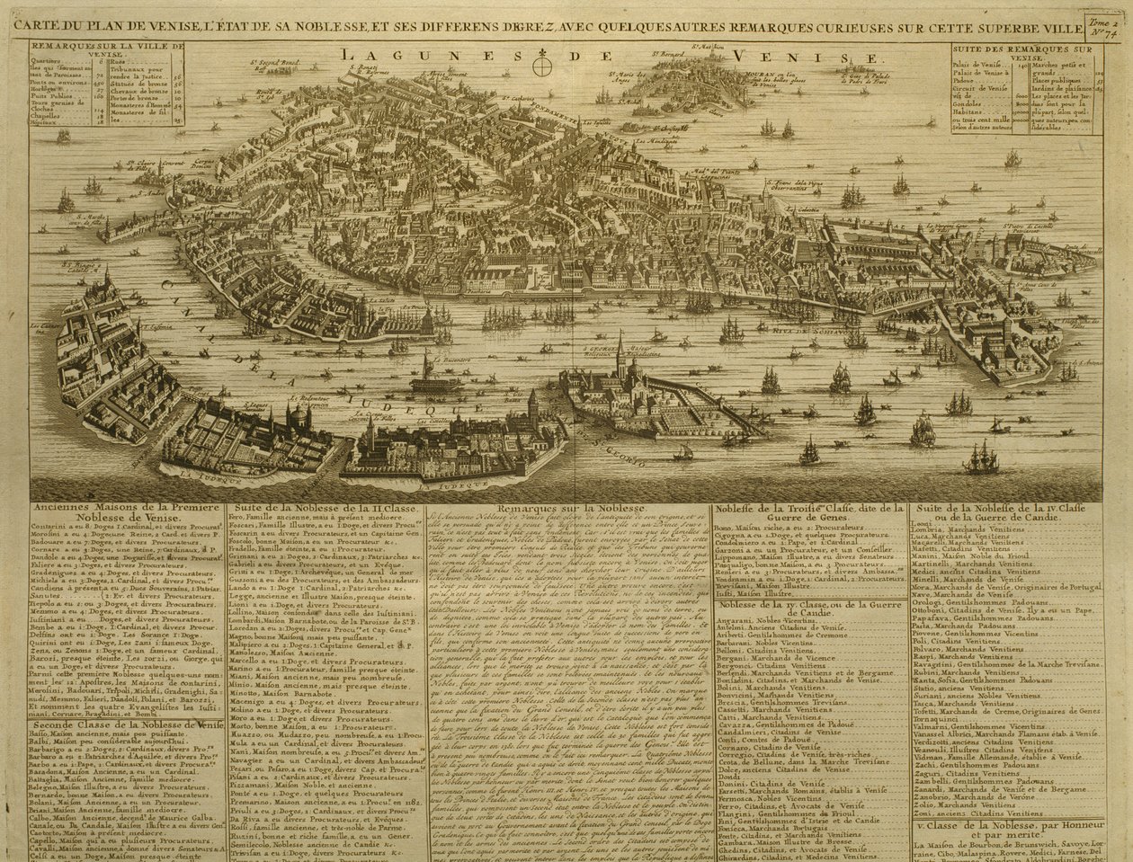 威尼斯地图，由H. Chatelain在阿姆斯特丹出版，1728年 作者 法语学校