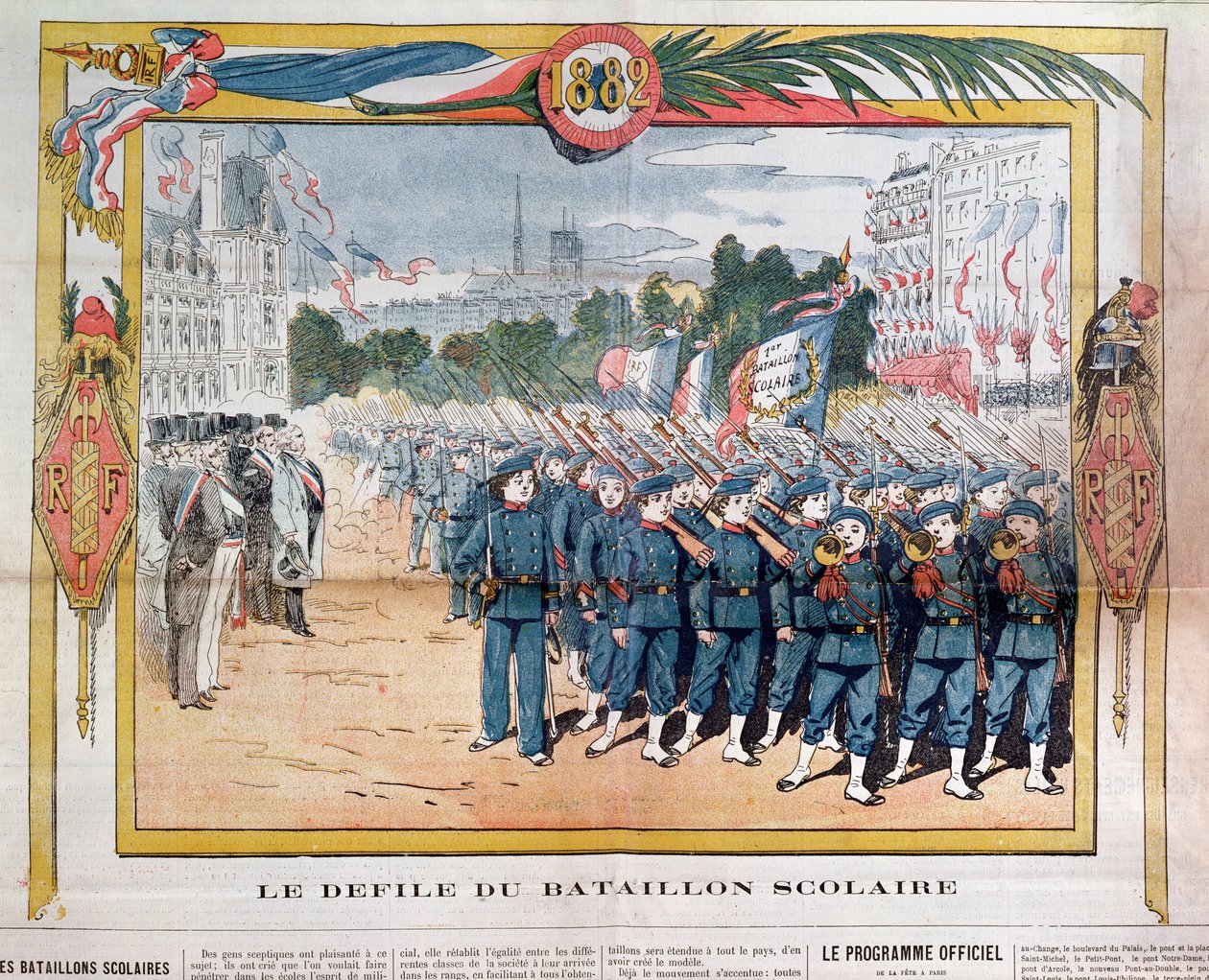 1882年7月14日三月学校的Batallions 作者 法语学校