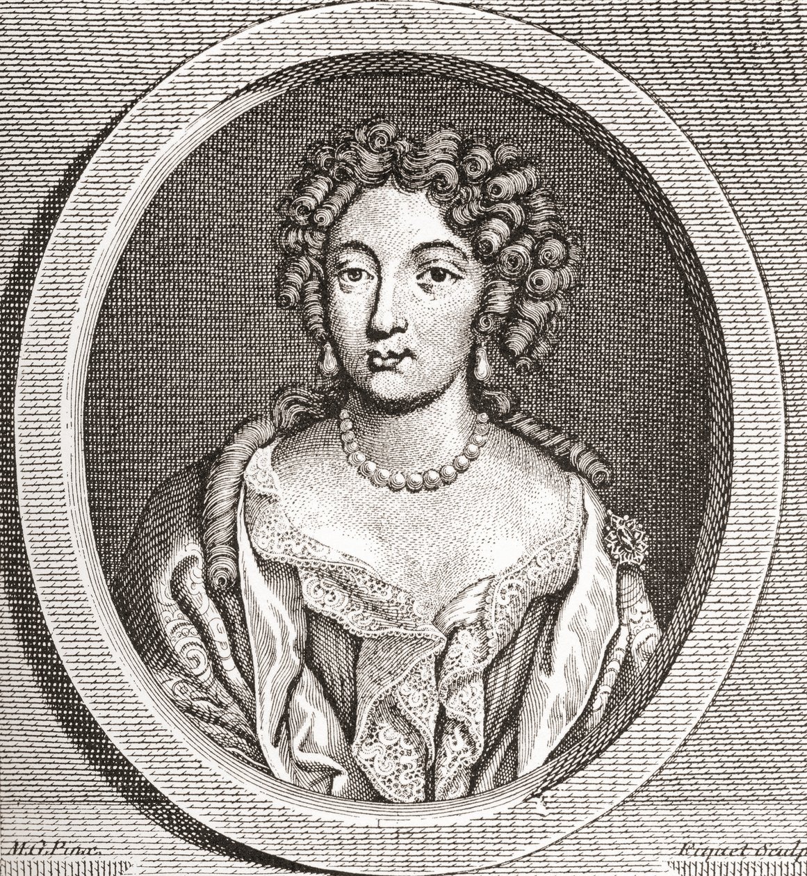 MarieAngéliquedeScorailles，1661 1681.法国贵妇和路易十四的众多情妇之一。来自Les Heures Libres出版于1908年。 作者 法语学校