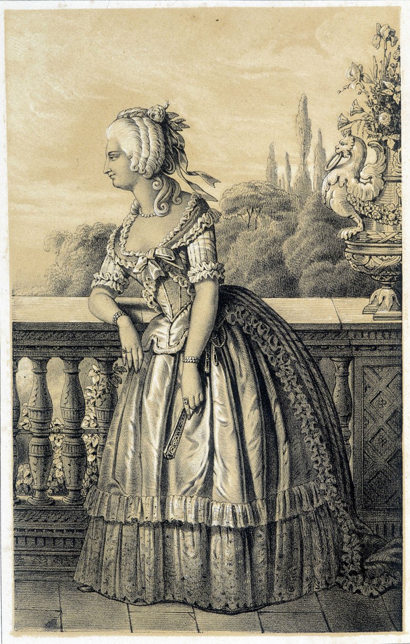 玛丽·特蕾莎·德·萨瓦·卡里尼昂 (1749-1792)，兰巴勒的公主 - 在“法国大革命的历史画廊”中，阿尔伯特·莫林 (Albert Maurin) 编着。 1843 年巴黎 作者 法语学校
