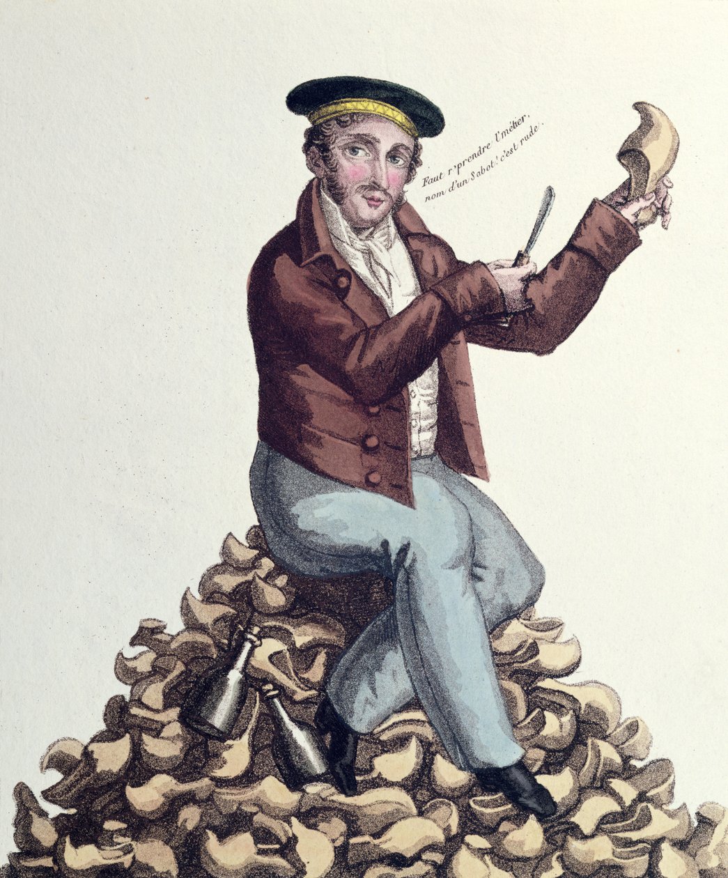 Mathurin Bruneau（1784-1825）作为国王路易十七，1818年（彩色版画）伪装成法国王位 作者 法语学校