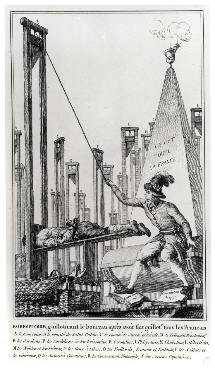 Maximilien de Robespierre（1758-94）执行刽子手 作者 法语学校