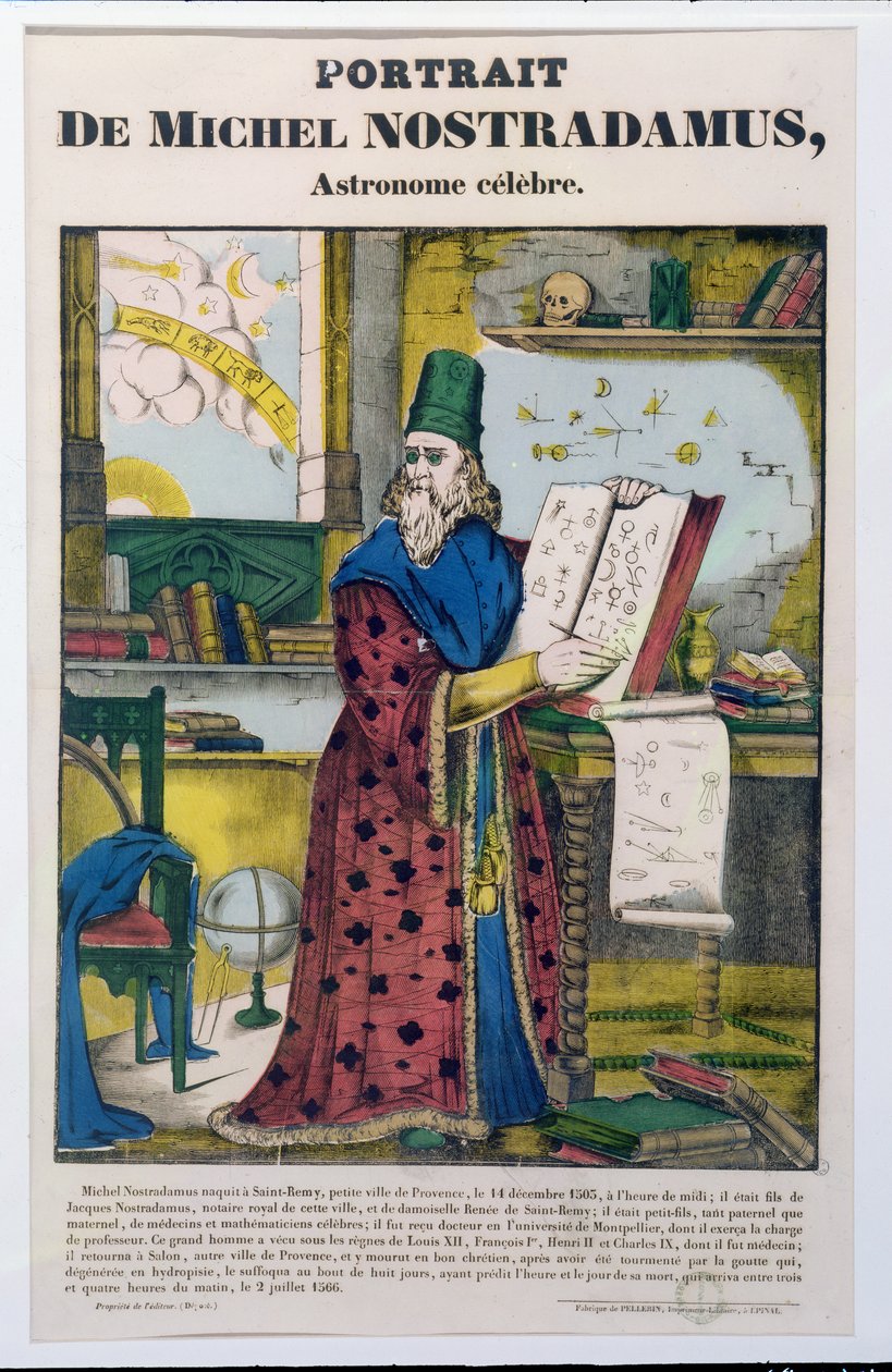 Michel Nostradame（诺查丹玛斯）（1502-66）c.1840 作者 法语学校