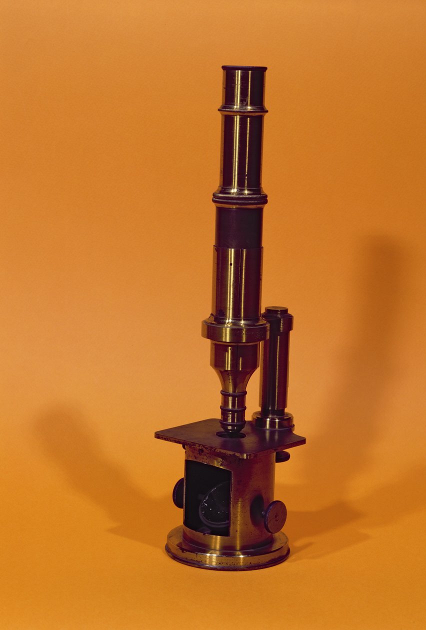 属于Louis Pasteur（1811-95）（金属）的显微镜 作者 法语学校