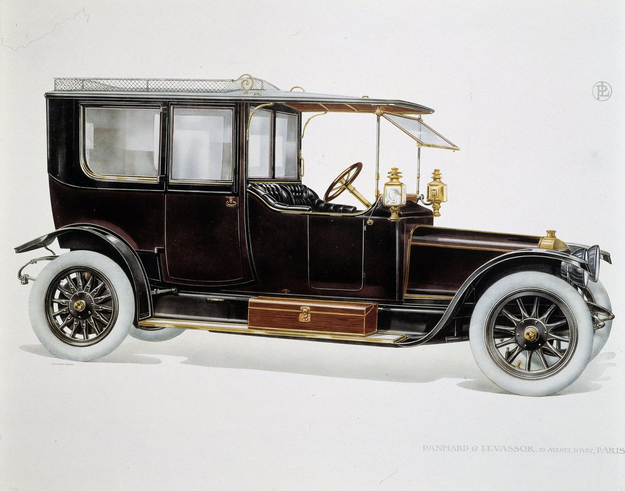 模型豪华轿车 - 在“” Les Etablissements Panhard et Levassor “” 作者 法语学校