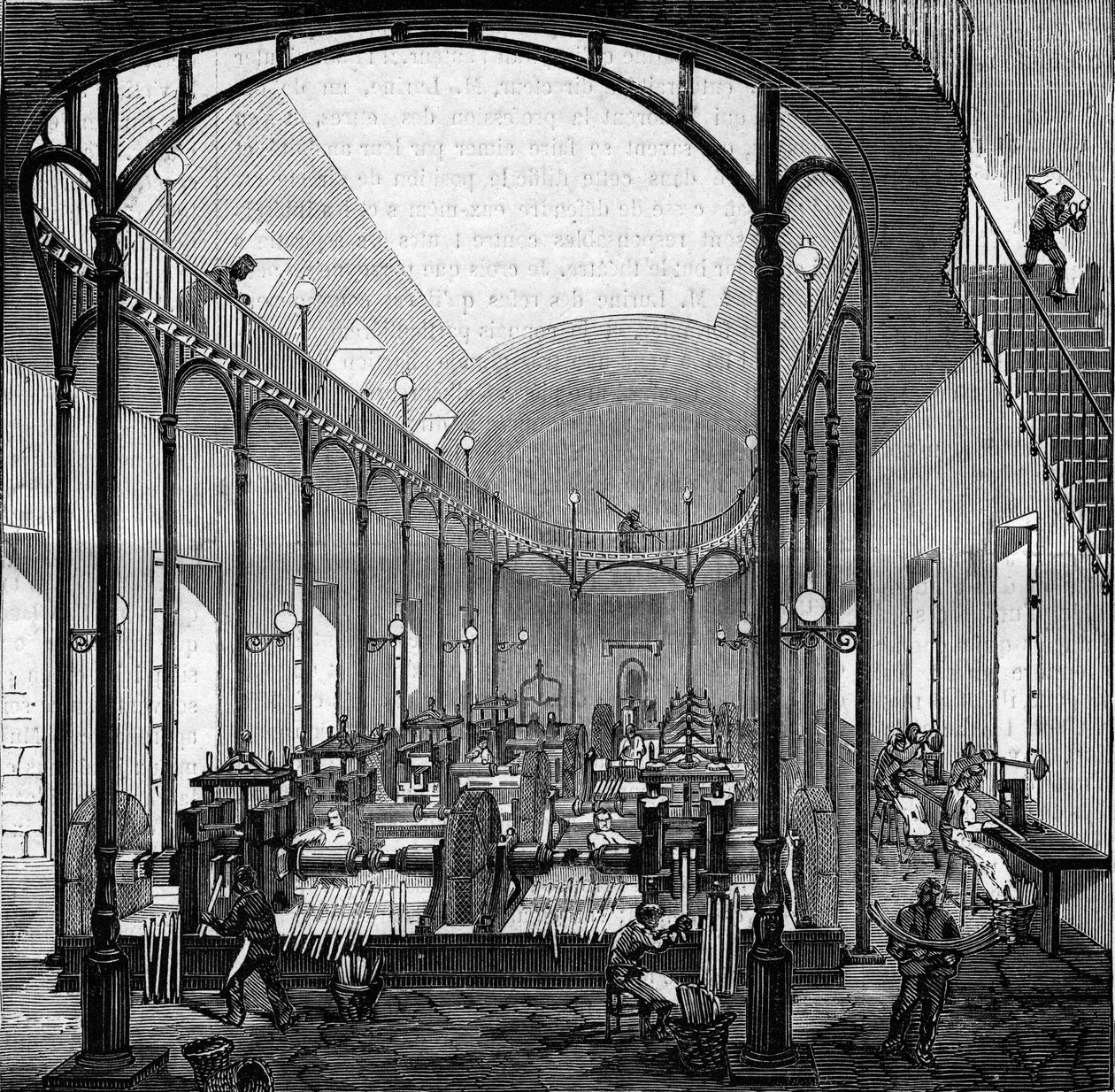 赚钱：轧制和切割。1860年1月21日《世界画报》第145期上的版画。 作者 法语学校
