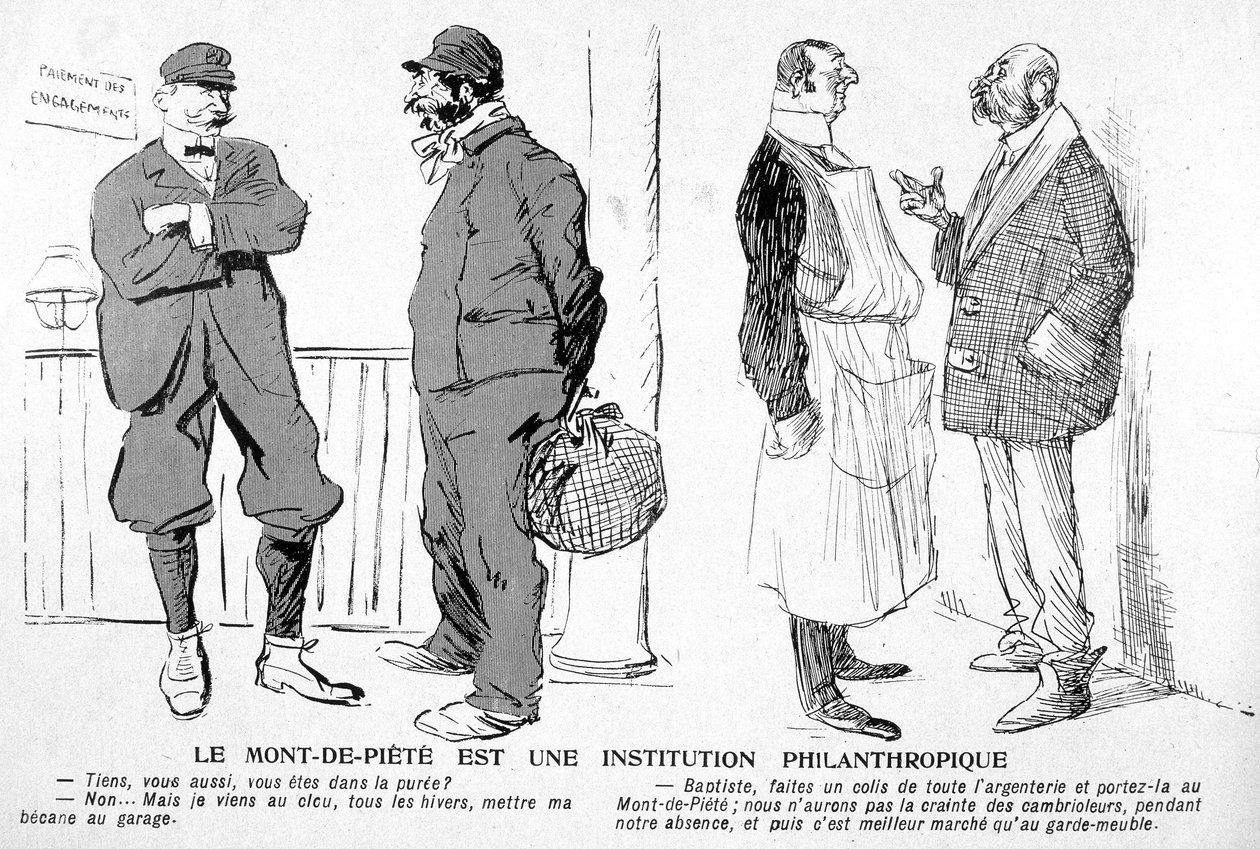 Mont-de-Piété 是一家慈善机构 - 在 03/06/1905 的“黄油盘”中 作者 法语学校