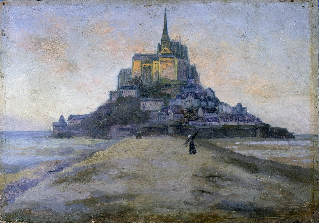 Mont Saint-Michel and the passage - anonymous painting 作者 法语学校