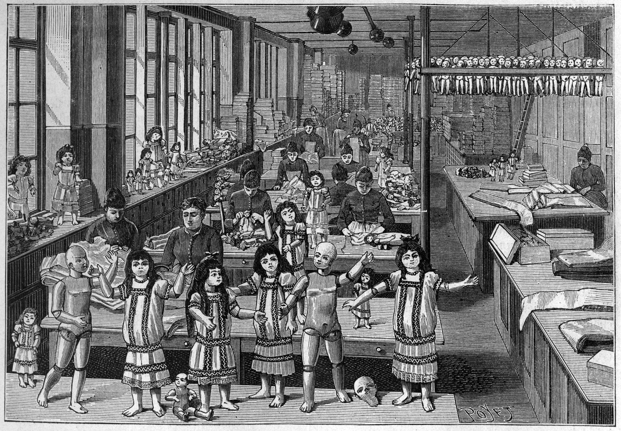 1888年，蒙特勒伊娃娃工厂。 作者 法语学校