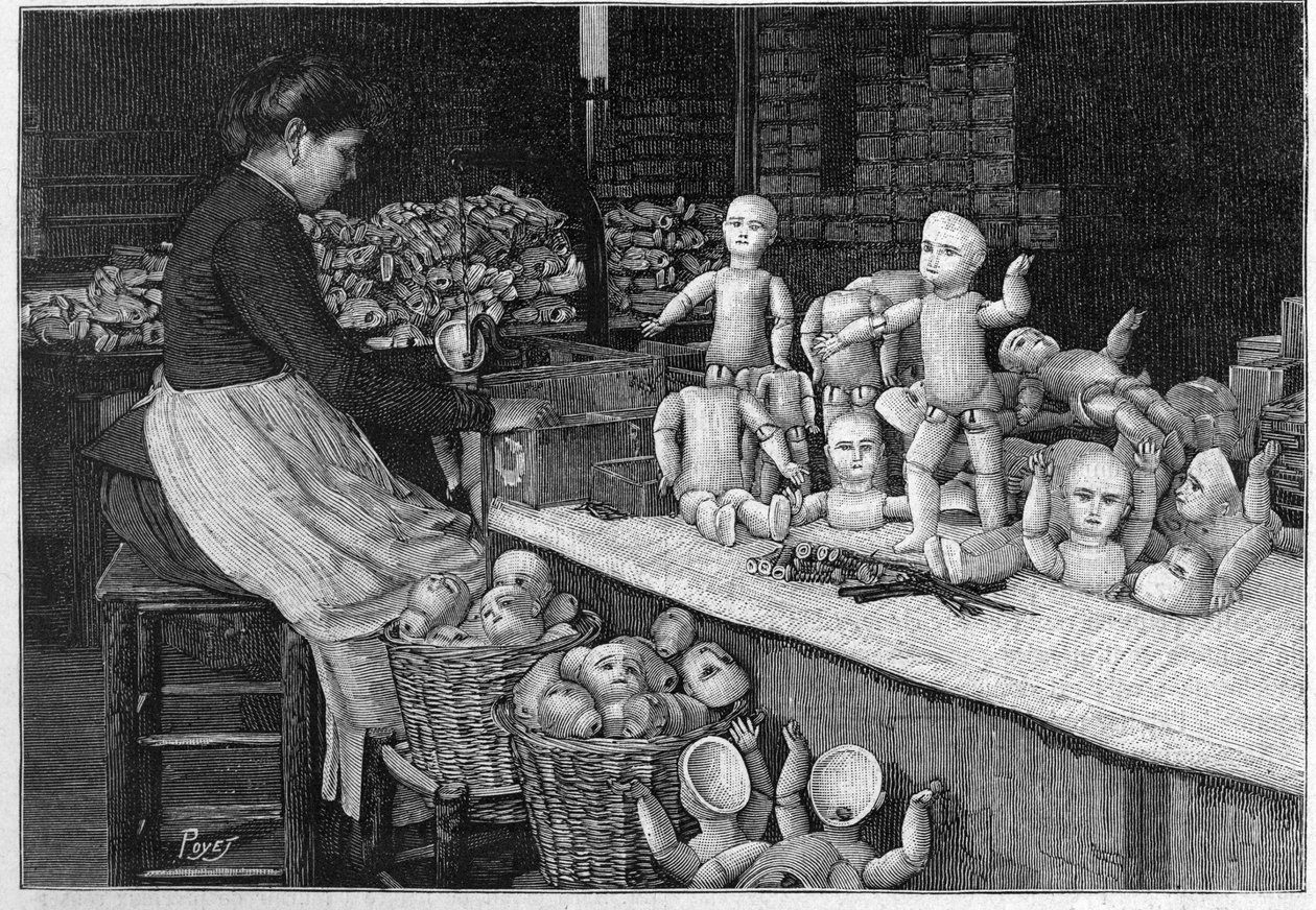 1888年，蒙特勒伊娃娃工厂。 作者 法语学校