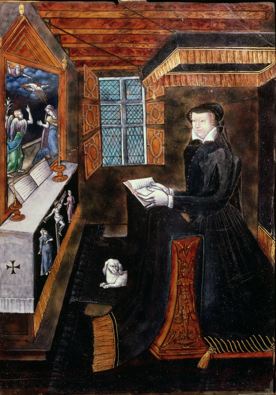 哀悼柜内有基督生平的场景和Henri II（1519-59）和Catherine de Medici（1519-89）（珐琅和木头）（154768的细节）的属性 作者 法语学校