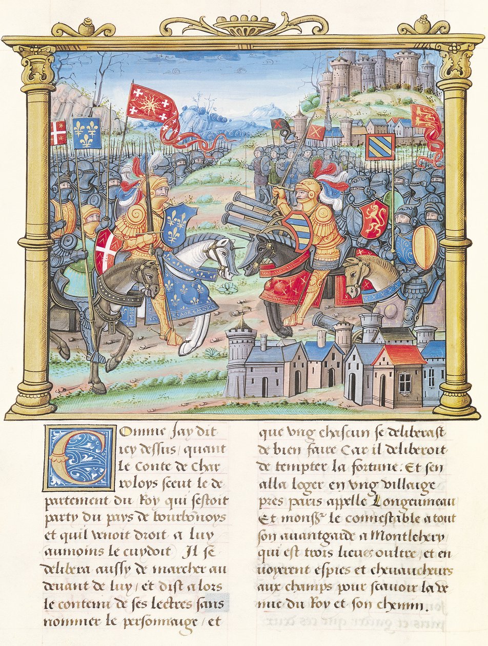1865年7月14日，1465年7月14日，在公众的菲利普回忆录（1445-1509）的公众联盟战争期间，蒙雷里战争 作者 法语学校