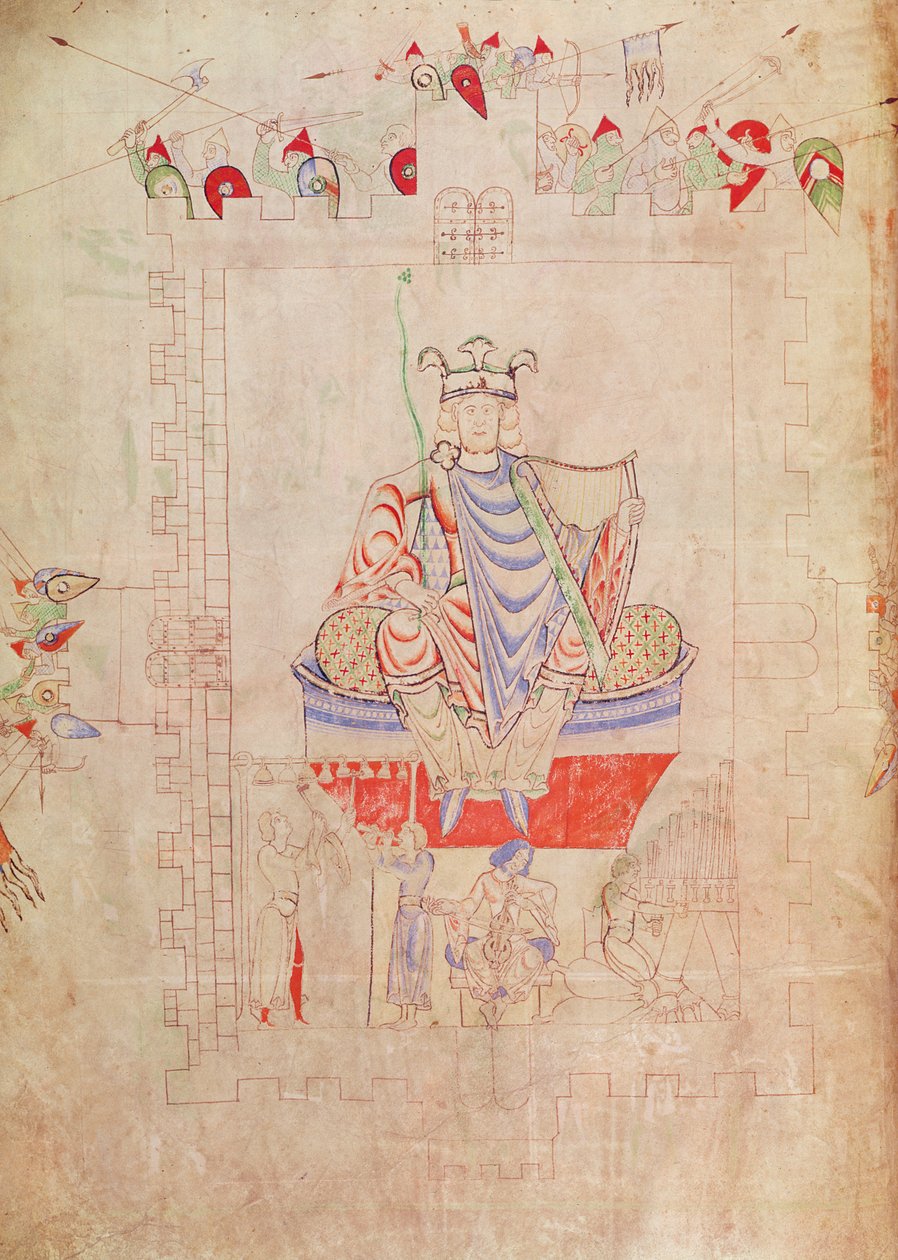 1215年3月3日大约在耶路撒冷市中心威严的大卫王，1109年 作者 法语学校