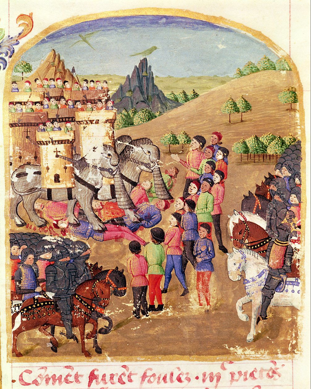 1335年第二十三集来自战争大象，来自Vie dAlexandre le Grand 作者 法语学校