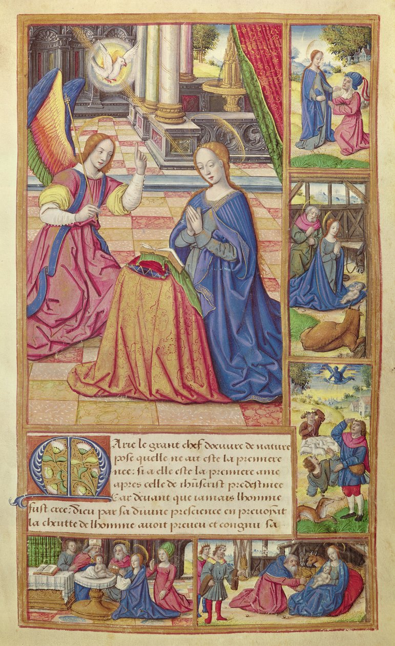 17岁的女士，以及“基督的童年”，来自Vie des Femmes Celebres，第1505页 作者 法语学校