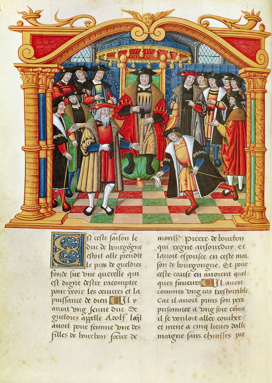 来自Commines的Philippe回忆录的18岁以下的Adolphe de Gueldres女士（1445-1509） 作者 法语学校