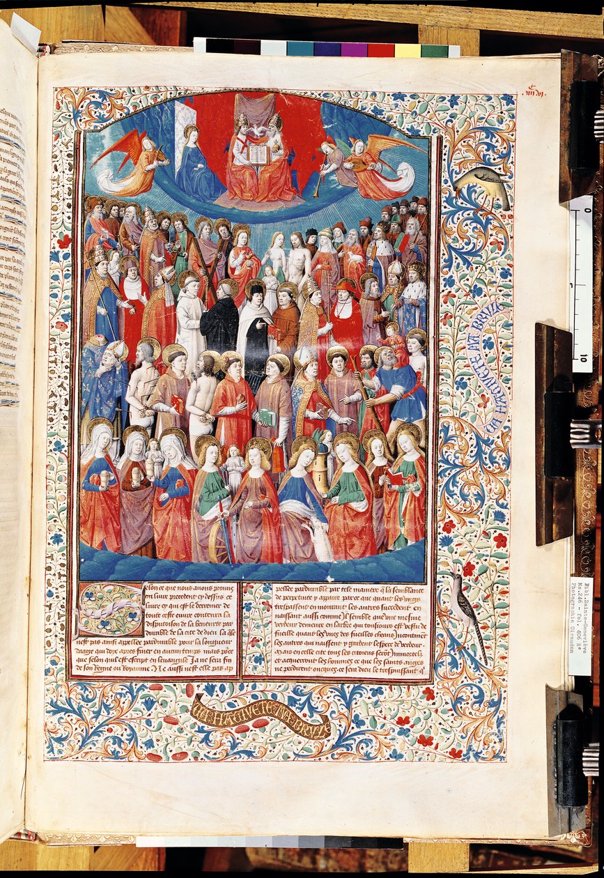 246 f.406r天堂女士，来自Hippo圣奥古斯丁的De Civitate Dei（354-430） 作者 法语学校