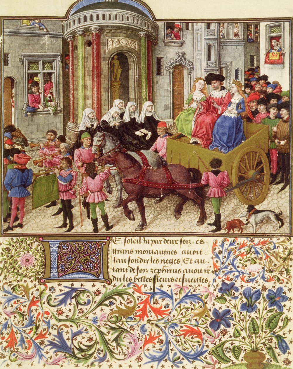 2617忒修斯女士从La Teseida进入雅典，由Giovanni Boccaccio（1313-75）1340-41进入雅典 作者 法语学校
