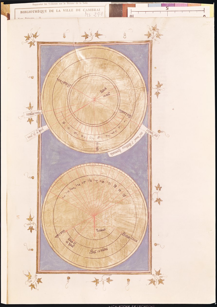 291 Tome 2 fol.297r Hezekiah奇迹的日with，来自Nicolas de Lyre的“Postilles sur la Bible”（1270-1349） 作者 法语学校