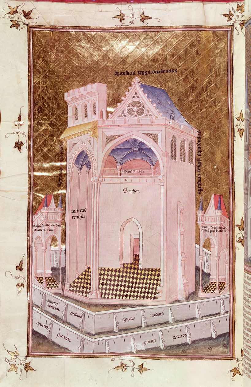 292 Tome 3 fol.214v耶路撒冷圣殿，来自Nicolas de Lyre的Postilles sur la Bible 作者 法语学校