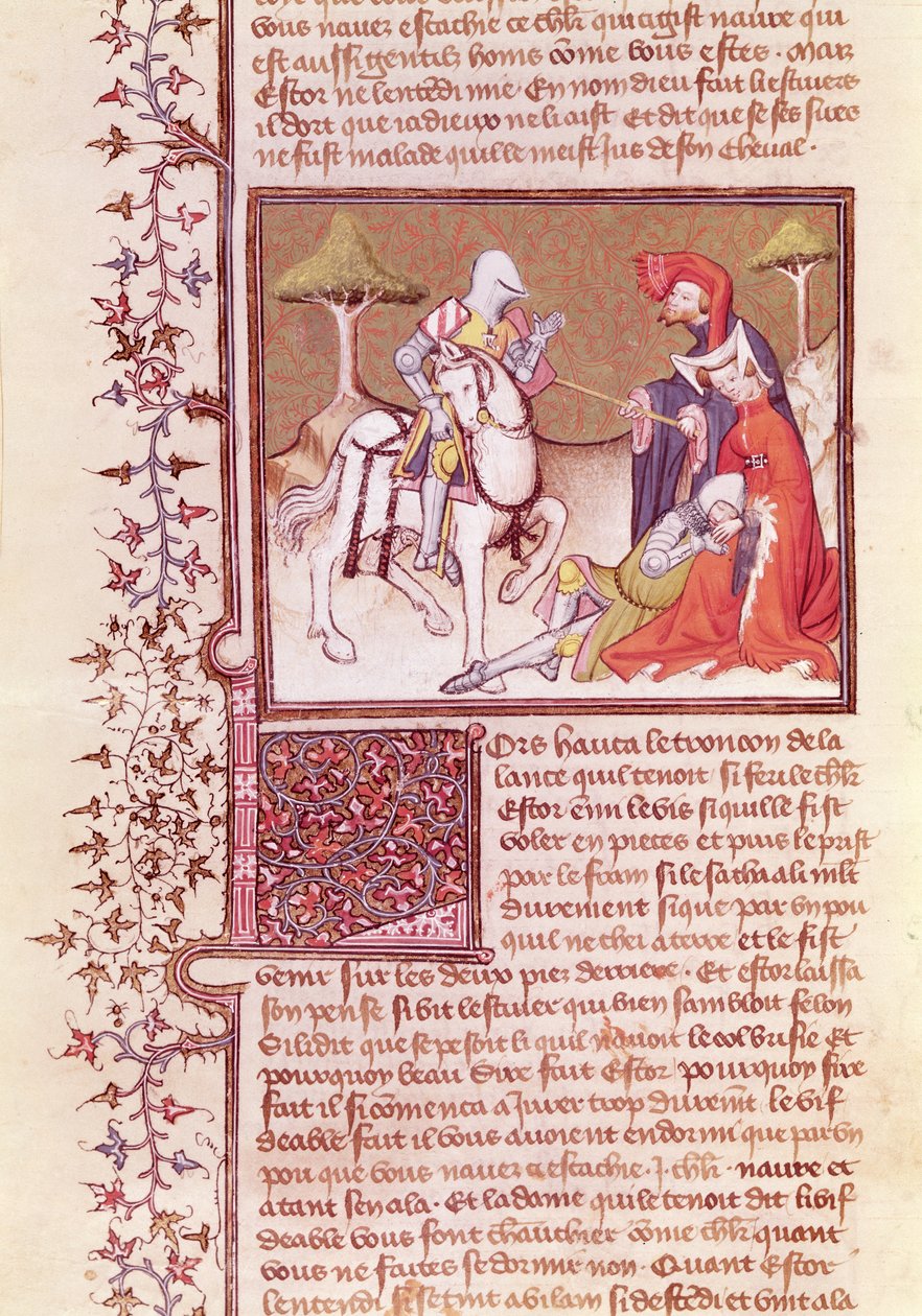 3479女士，因为他从Livre de Messire Lancelot du Lac手中夺走了垂死的骑士 作者 法语学校