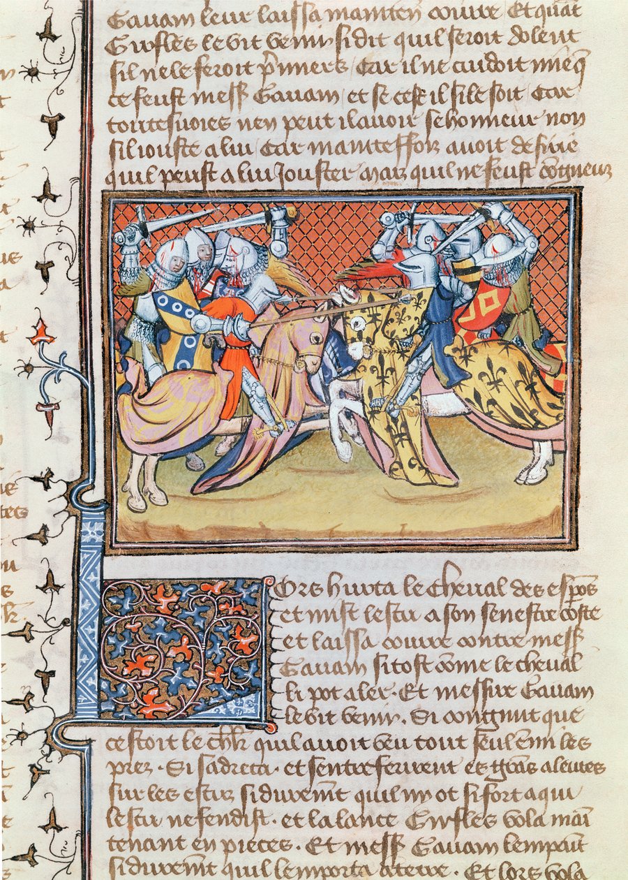 3479 t.1 fol.539当马匹发生冲突时，来自Messire Lancelot du Lac 作者 法语学校