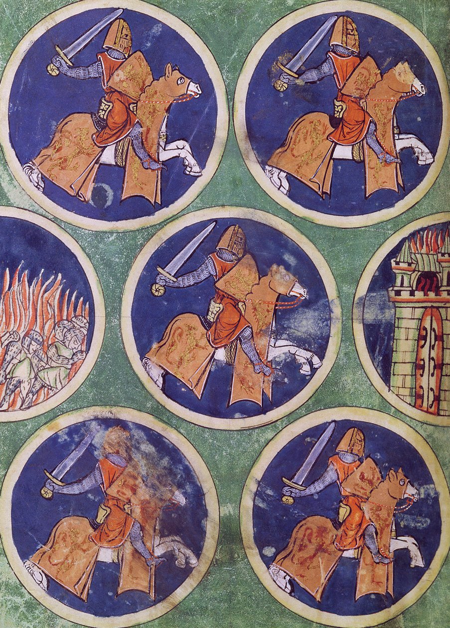 女士3516 fol.217v五骑士 作者 法语学校