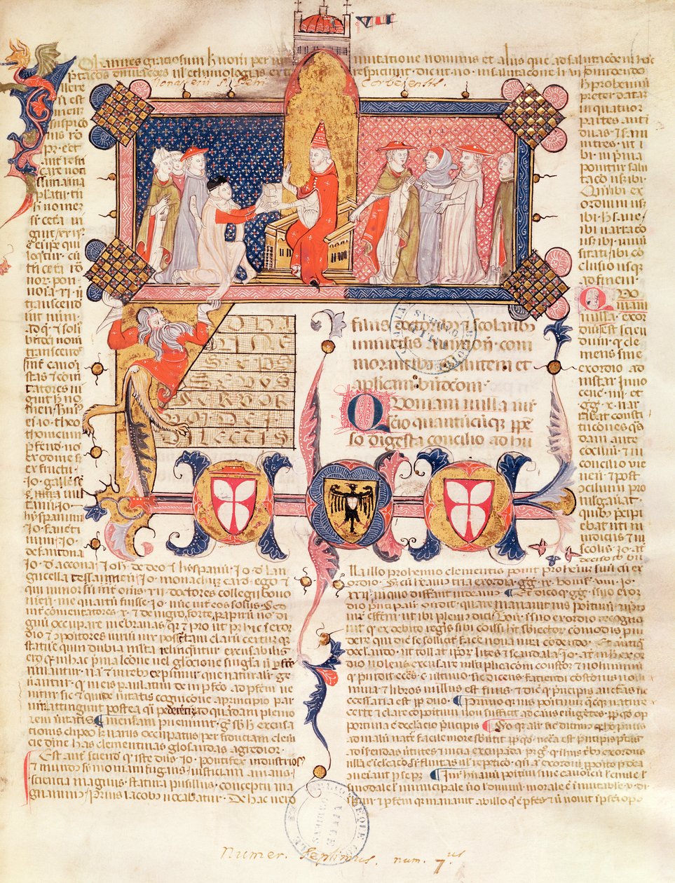 371 f.1 Jean Jean女士向教皇克莱门特五世致敬（c.1260-1314） 作者 法语学校