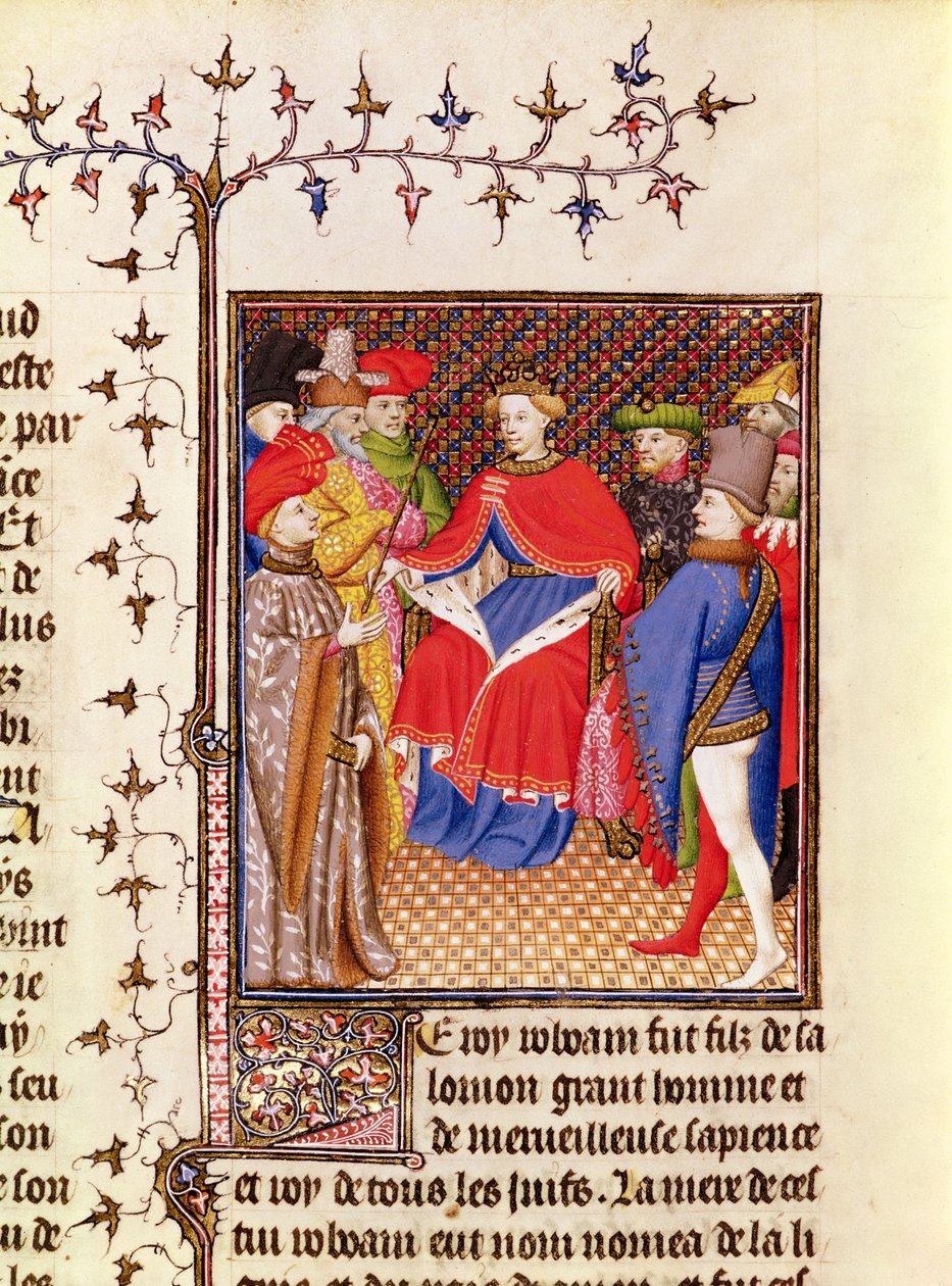 5193 Fol.52r Rosane女士回复了来自人民的使节，来自Giovanni Boccaccio的Jean Sans Peur版De Casibus virorum illustrarium（1313-75）c.1410 作者 法语学校